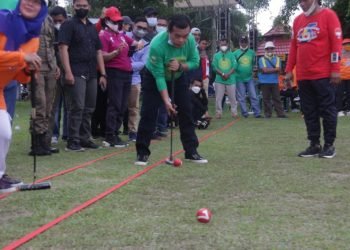 Al Haris pada Pertandingan Eksibisi Gateball (foto: chi-den