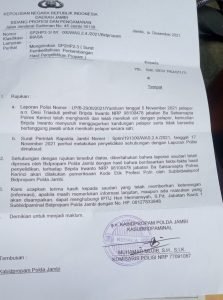Laporan Wanita Muda inisial DT ke Polda Jambi Yang Dihamili Seorang Oknum Polisi Inisial IW dan Korban Saat Ini Hamil 7 Bulan