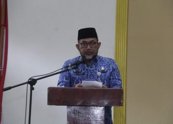 Sekretaris Daerah Provinsi Jambi Sudirman saat mengemukakan sinkronisasi program kerja harus dilaksanakan oleh Pemerintah Provinsi Jambi (Foto: Harun)