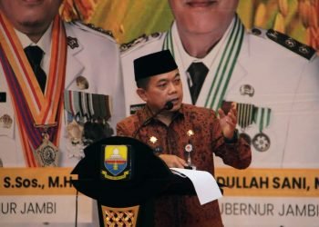 Al Haris saat memaparkan sektor pertanian (foto: Harun)