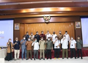 Edi Purwanto bersama Panitia Khusus (Pansus) Konflik Lahan DPRD provinsi Jambi saat melakukan konsultasi ke Kementerian Agraria dan Tata Ruang (ATR)/Badan Pertanahan Nasional (BPN) Foto: ist