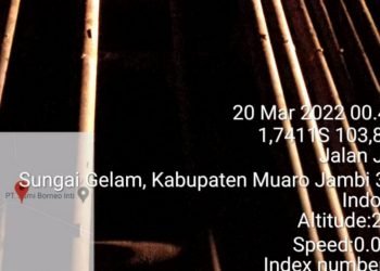 Kondisi jembatan Paal 27 Desa Persiapan Air Merah Kecamatan Sungai Gelam (foto: den)