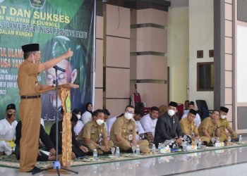 Abdullah Sani saat menyatakan, olahraga pencak silat merupakan salah satu wadah bagi generasi muda dalam menyalurkan bakat (foto: Sopbirin)