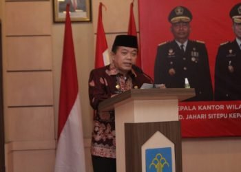 Gubernur Jambi Dr.H.Al Haris,S.Sos.,M.H., mengharapkan, sinergitas antara Pemerintah Provinsi Jambi dengan Kantor Wilayah Kementerian Hukum dan HAM (foto: Harun)