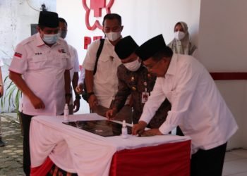 Gubernur Jambi Dr. H. Al Haris, S.Sos., MH., menyatakan, Pemerintah Provinsi Jambi terus meningkatkan sinergi bersama Palang Merah Indonesia (foto: Agus Supriyanto)