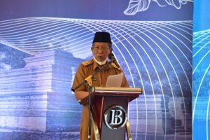 Wakil Gubernur Jambi Abdullah Sani saat menyatakan ekonomi Provinsi Jambi tahun 2021 mengalami pertumbuhan sebesar 3,66 persen (foto: Sopbirin)