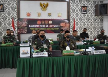 Danrem 042/Gapu Ikuti Rakornis TMMD Ke - 113 TA 2022 (foto: Dok. Penrem 042/Gapu)