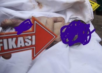 Mayat Bayi yang terbungkus di temukan dilapak pedagang (foto: ist)