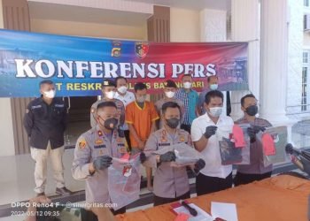 pres rilis pengungkapan kasus pembunuhan terhadap Satpam Perkebunan Sawit PT. Mitra Cakrawala Pro Jaya (MCPJ)