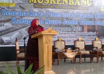 Bupati Masnah Hadiri Musrenbang RKPD Kabupaten Muaro Jambi 2023 (Foto: Ist)