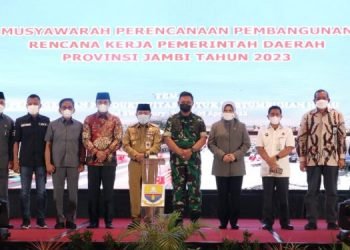 Edi Purwanto saat Hadiri Musrenbang RKPD Provinsi Jambi Tahun 2023 (foto: Ist)