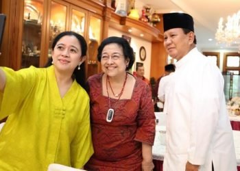 Foto: Puan, Megawati, dan Prabowo selfie usai silaturahmi di Teuku Umar (Dok. Istimewa)