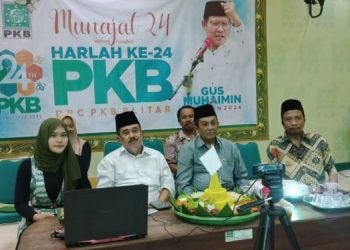 Dewan Pimpinan Cabang Partai Kebangkitan Bangsa (PKB) Blitar rayakan Harlah PKB ke-24 (foto: Ist)