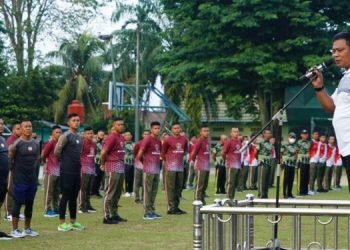 Danrem 042/Gapu Saat Pimpin Apel Gabungan Olahraga Bersama (dok istimewa)