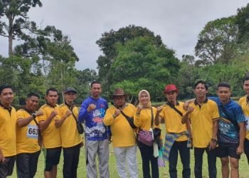 Peserta Lomba lari 10 K Candi Muaro Jambi dari RSUD Raden Mattaher (foto: Riko)