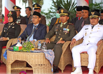 Dandim 0419/Tanjab Pimpin Penurunan Bendera (dok istimewa)