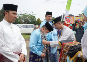 Ketua DPRD Provinsi Jambi, Edi Purwanto Ikut Hadir mendampingi Gubernur Jambi Al haris di peringatan Hari Ulang Tahun Kabupaten Muaro Jambi ke 23, Selasa (18/10). (Dok Istimewa)
