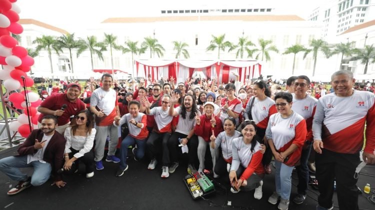 Puncak perayaan Hari Ulang Tahun OJK yang ke-11 di Jakarta. (Huma OJK)