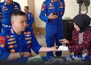 Kegiatan donor darah yang diselenggarakan Ditpolairud Polda Jambi. (Dok istimewa)