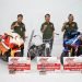 Para peraih gelar National Champions Honda Modif Contest 2022 (kiri-kanan): Gema Merdeka Goeyardi-Jakarta pemenang kategori Sport, Dewa Putu Putra Pratama-Bali modifikator terbaik kelas Free For All (FFA), dan Ruslan-Makassar, terbaik pada kelas Matic & Cub. [Foto AHM_HMC_01]