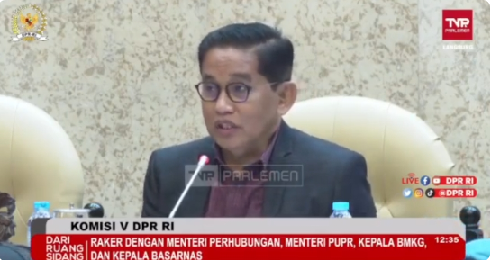 Anggota Komisi V DPR RI Dapil Jambi, H Bakri mengikuti Raker bersama Menteri Perhubungan, Menteri PUPR (Dok Istimewa)