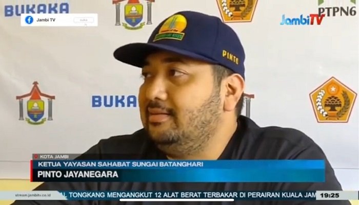Pinto Jayanegara, Wakil Ketua DPRD Provinsi Jambi yang juga Ketua Ormas MKGR Provinsi Jambi dan Ketua Yayasan Sahabat Sungai Batanghari (YSSB). (Foto Jambi TV)