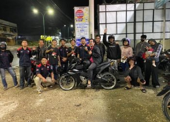 Kopdar komunitas sepeda motor Honda GTR Owner Jambi. (Foto Sinsen)