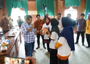 Pelatihan penguatan UMKM oleh Indomaret di ruang pola Kantor Bupati Tanjungjabung Timur, Jambi, Kamis (19/1/2023). (Foto Diskominfo Tanjab Timur)