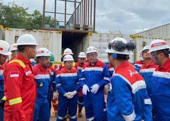Kunjungan Dirjen Migas Kementerian Energi dan Sumber Daya Mineral Republik Indonesia (ESDM RI), Tutuka Ariadji, ke kantor perwakilan SKK Migas Sumbagsel, Jumat (20/1/2023). (Foto Humas SKK Migas/Andi Arie P)
