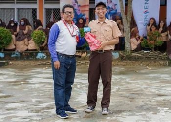 Para peserta edukasi safety riding yang digelar PT Sinar Sentosa Primatama. (Foto Sinsen/Ajeng)