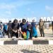 Kegiatan penanaman pinang dan senam berasma Pemprov Jambi di Taman Putri Pinang Masak, Jumat (10/2/2023). [Foto Pariwarajambi/Riki]