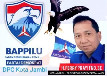 Poster Badan Pemenangan Pemilu DPC Partai Demokrat Kota Jambi. (Dok DPC Partai Demokrat Kota Jambi)