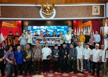 Audiensi antara JMK dan Pemerintah Provinsi (Pemprov) Jambi di Rumah Dinas Gubernur Jambi, Kamis (16/2/2023). (Foto Pariwarajambi/Riky)