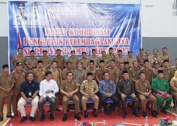 Rapat koordinasi penguatan kelembagaan desa se-Provinsi Jambi tahun 2023 di DEJ Convention Hall, Kota Sungaipenuh pada Selasa pagi (28/2/2023). (Foto: Diskominfo Provinsi Jambi)