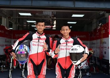 Dua pebalap muda binaan AHM yang akan ikut Kerurnas balap motor pada ajang Mandalika Racing Series. (Foto AHM)