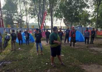 Kegiatan Bikers Camp yang digelar Sinsen dan IMHJ di Danau Tangkas Muarojambi, (4/3/2023). (Foto Sinsen/Ajeng)