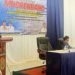 Anggota DPRD Tajabtim, Saidina Hamzah saat menyampaikan kata sambutan pada Musrenbang di Aula Gedung Kantor Camat Mendahara Ulu, Senin (13/2/2023). (Dok. RJ.COM/Haitami)