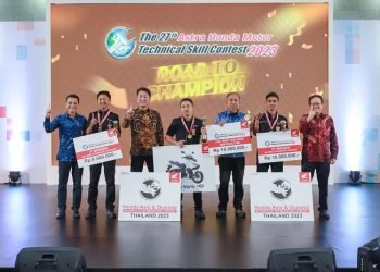Pemenang kategori big bike The 27th Astra Honda Motor Technical Skill Contest (AHMTSC) 2023. [Dok. AHMTSC 2023]