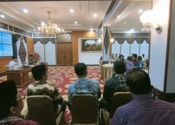 Pemkab Tebo menghadap Gubernur Jambi, Al Haris di kantor Gubernur Jambi , Senin (13/03/2023). (Foto:  Serampas/Riki)