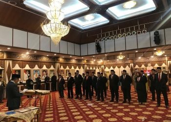 Wagub Abdullah Sani saat melantik 17 Pejabat Tinggi Pratama (Dok. RJ.COM)