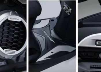 Aksesoris resmi New Honda BeAT Sporty , Garnish Fan Cover, Rubber Step Floor, Garnish Air Cleaner (Dok. PT. Sinsen/Ajeng)