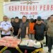 Polda Jambi gelar Press Release pengungkapan kasus tindak pidana penyalahan Narkoba di Mapolda Jambi, Selasa (21/3/2023). (Dok. RJ.COM)