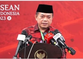 Gubernur Jambi, H Al Haris saat menyampaikan kata sambutan Istana Negara Jakarta, Selasa (28/3/2023). (Dok. Maria - Diskominfo)