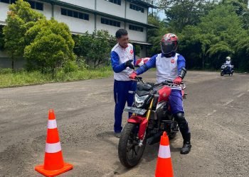 Safety Riding Competition Honda Community Regional Jambi 2023 di Safety Riding Center Sinsen Paal 6, Jambi. Minggu (09/04/2023). (Dok. Ajeng - Sinsen)