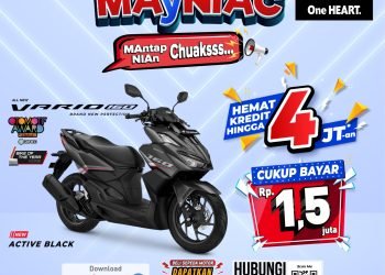 Banner Voucher Diskon Rp 777 Ribu Khusus Pembelian New Honda Vario 160 di Jambi. (Dok. Sinsen/Ajeng)