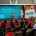 Al Haris pada halal bihalal bersama Juleha Indonesia Provinsi Jambi di auditorium rumah dinas Gubernur Jambi, Jumat (26/05/2023). (Dok. realitajambi/Deni)