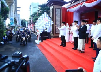 Penyerahan dan pendistribusian hewan Kurban ke Seluruh Indonesia di Mabes Polri, Kamis (29/6/2023).(Dok. Div Humas Polri)