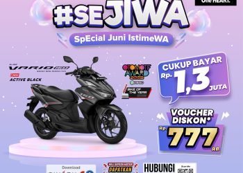 Spesial Juni, Honda Sejiwa Sinsen Berikan diskon lagi. Hanya 800-900an Honda sudah bisa dibawa pulang. (Dok. Sinsen)