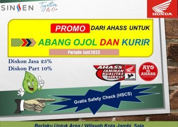 Flyer Promo Diskon Servis Motor untuk Driver Ojol dan Kurir dari Sinsen (Dok. Ajeng - Sinsen)