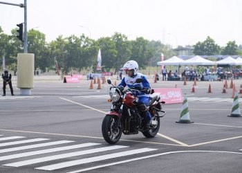 Pelaksanaan Kompetensi instruktur safety riding Honda di Deltamas, Cikarang, Bekasi, 12-15 Juni (Dok. AHM - Sinsen Jambi)